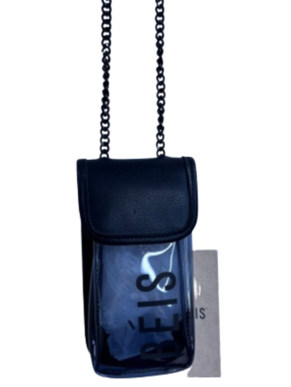 BEIS Mini Crossbody ID Cellphone Stadium Bag Pouch NWT Black and Clear - Picture 2 of 9